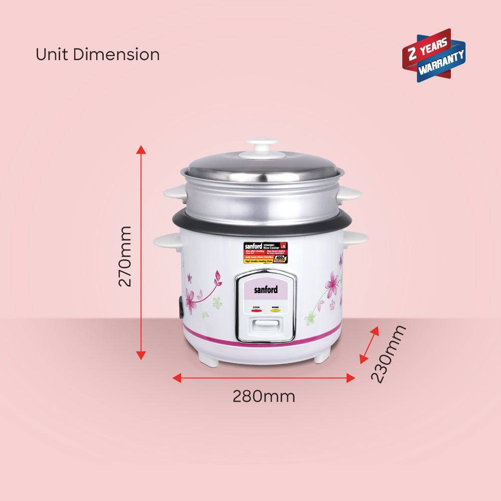 Sanford 1.0-liter rice cooker for small portions and multi-purpose steaming