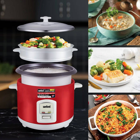 Sanford 2.2L Electric Rice Cooker With Steamer | SF2502RC - SANFORD MIDDLE EAST DWC L.L.C
