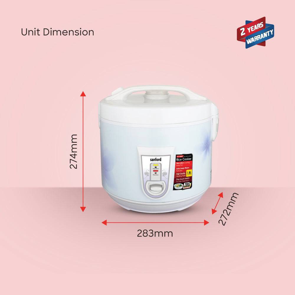 Sanford 1.8L Electric Rice Cooker |SF1150RC - SANFORD MIDDLE EAST DWC L.L.C