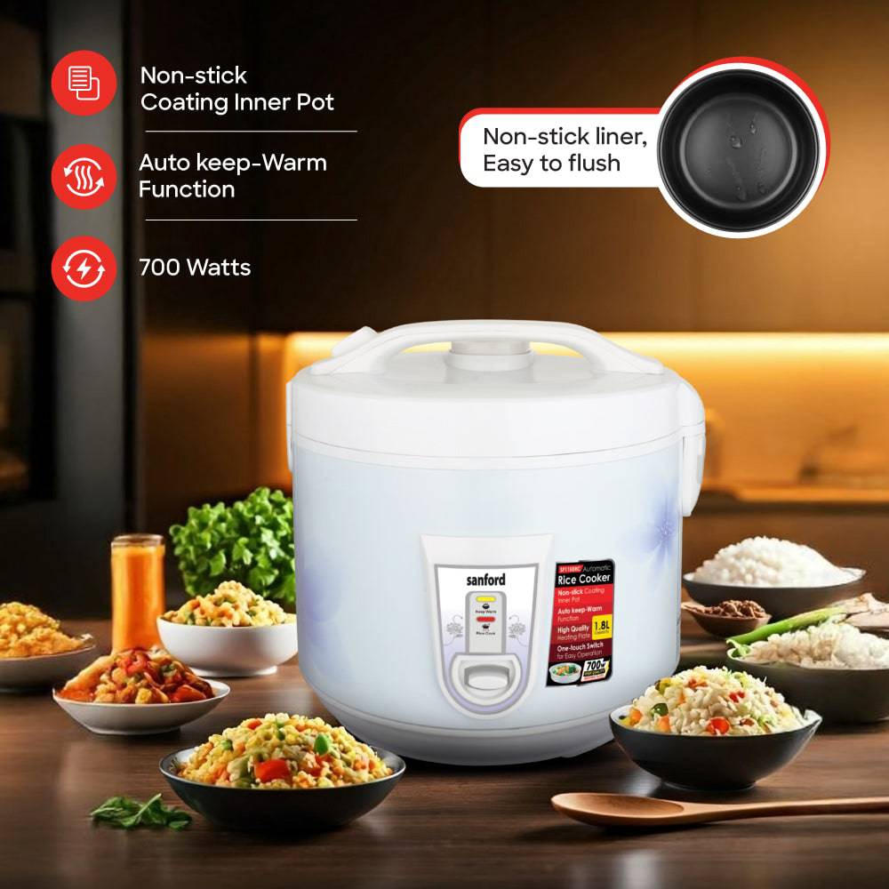 Sanford 1.8L Electric Rice Cooker |SF1150RC - SANFORD MIDDLE EAST DWC L.L.C