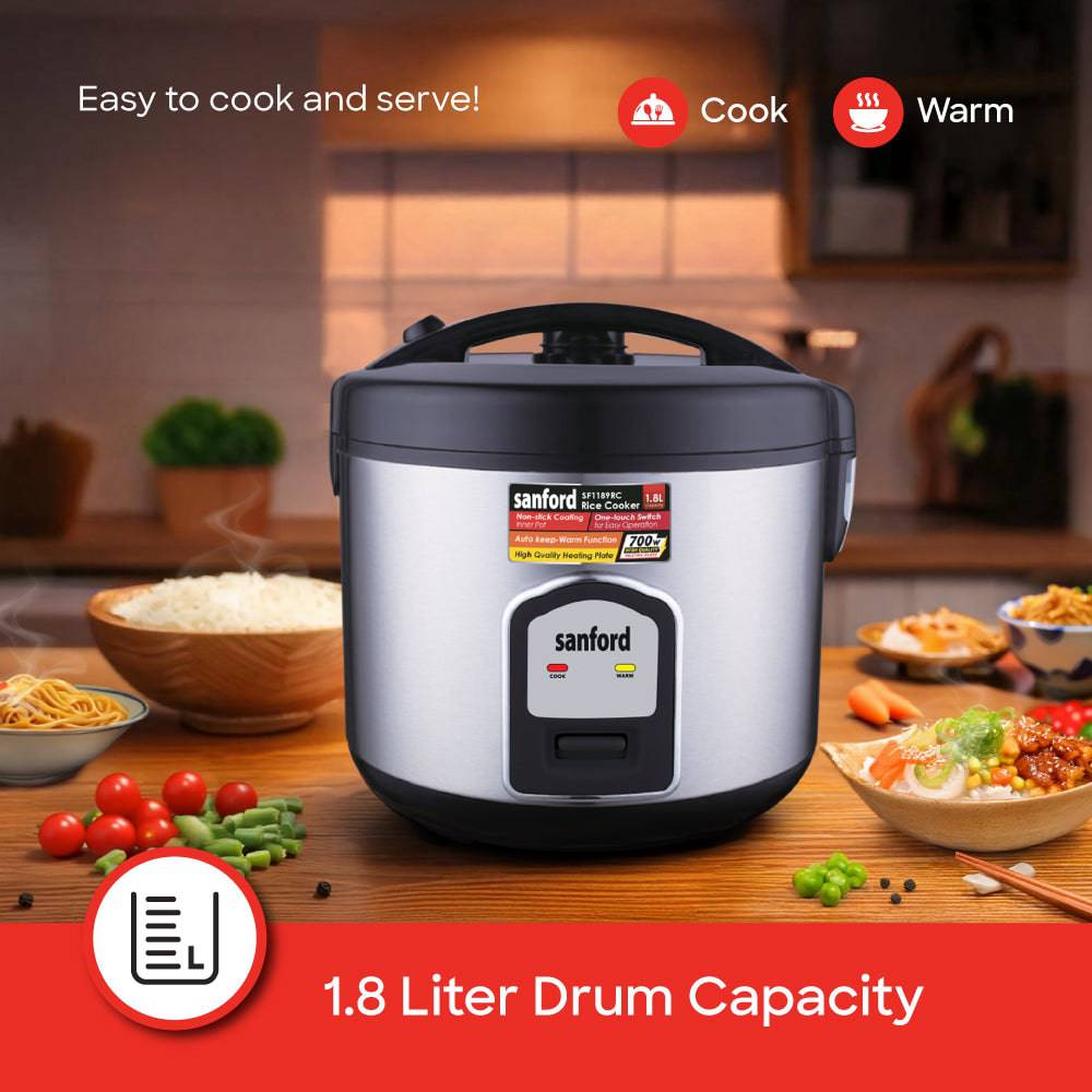 Sanford 1.8L Electric Rice Cooker | SF1189RC - SANFORD MIDDLE EAST DWC L.L.C