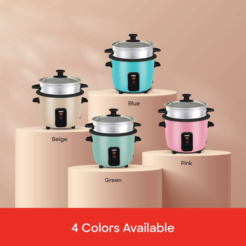 Sanford 1.0L Electric Rice Cooker With Steamer | SF2511RC - SANFORD MIDDLE EAST DWC L.L.C