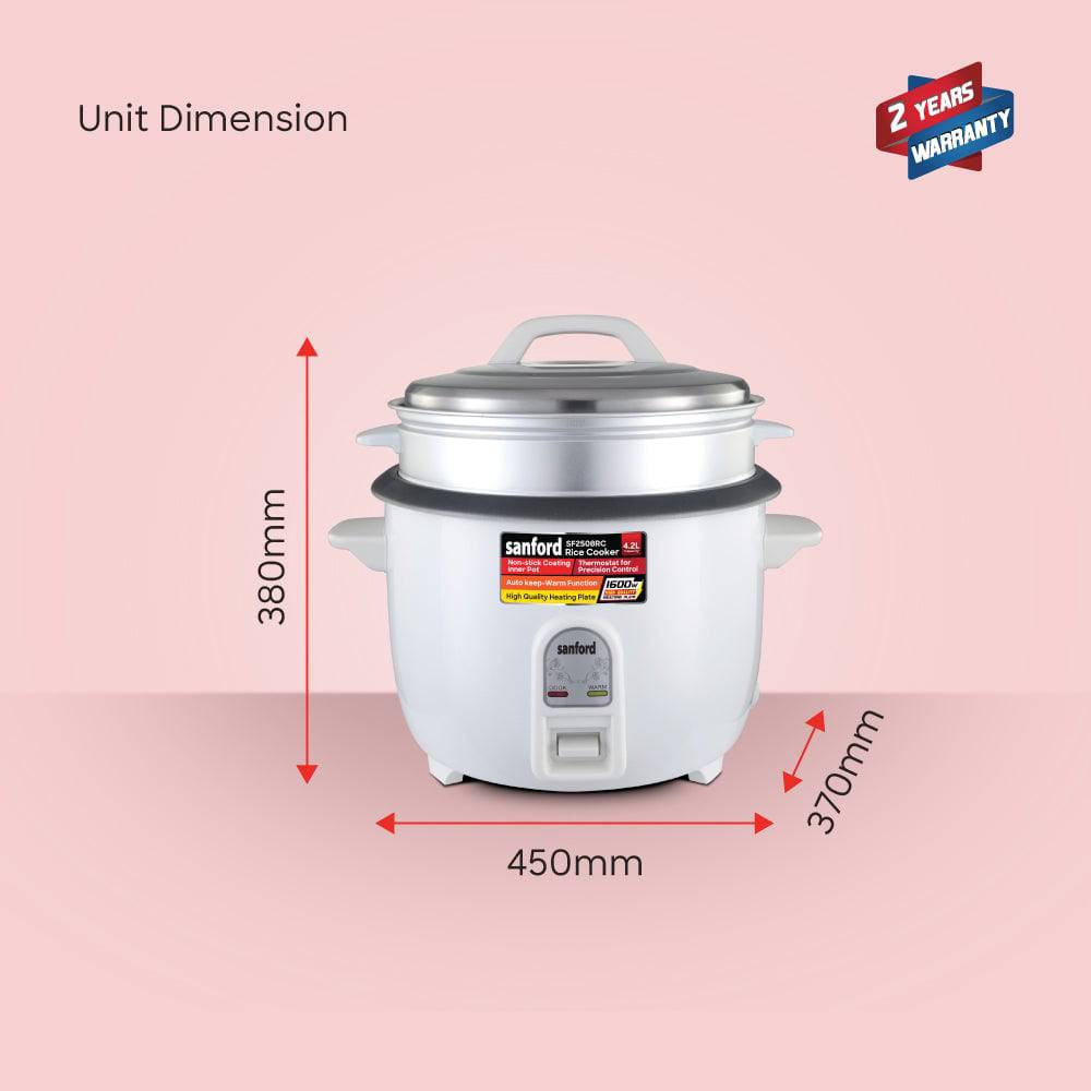 Sanford 4.2L Electric Rice Cooker With Steamer | SF2508RC - SANFORD MIDDLE EAST DWC L.L.C