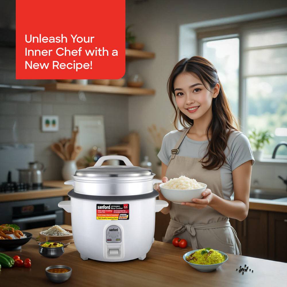 Sanford 4.2L Electric Rice Cooker With Steamer | SF2508RC - SANFORD MIDDLE EAST DWC L.L.C