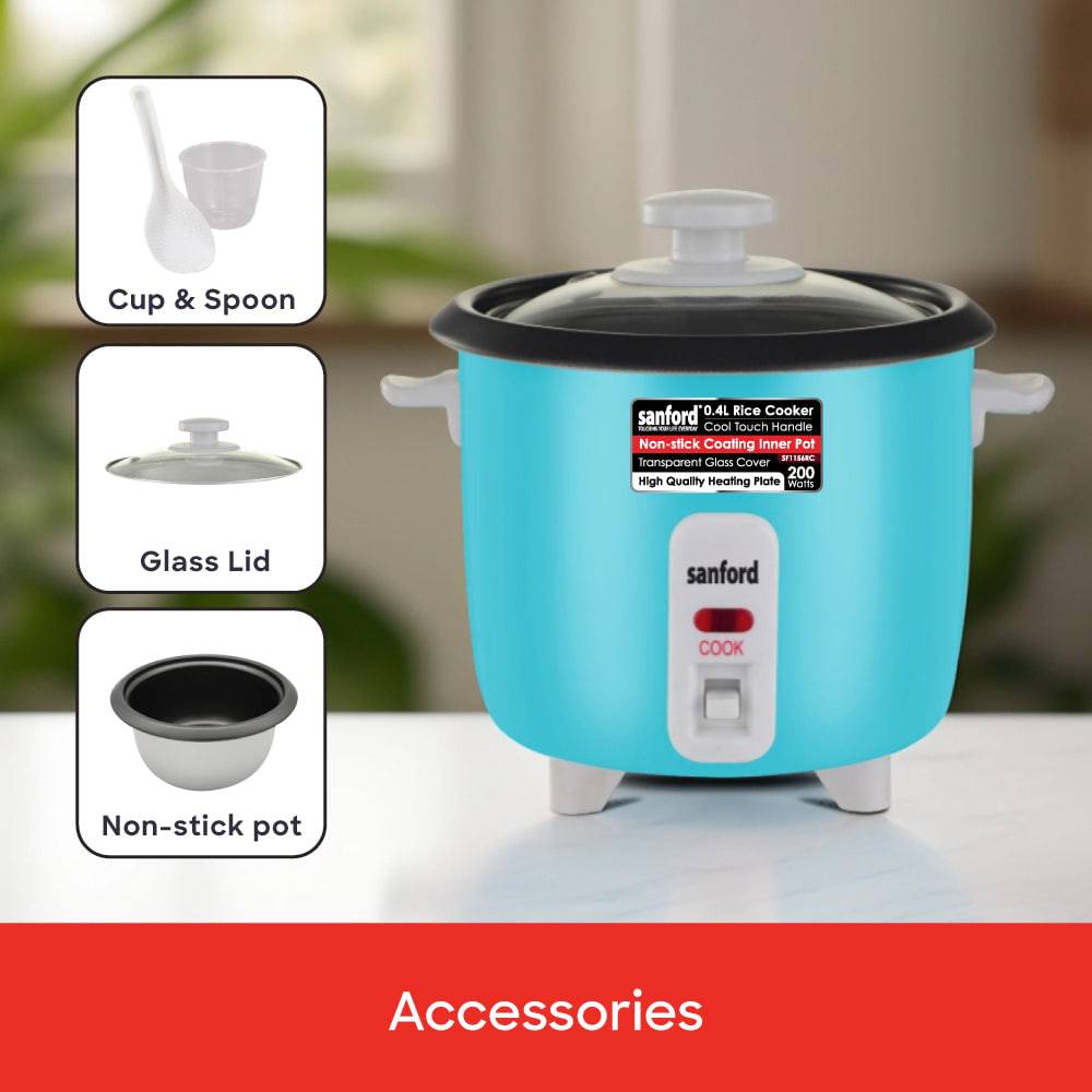 Sanford 400 ml Electric Rice Cooker  | SF1156RC - SANFORD MIDDLE EAST DWC L.L.C