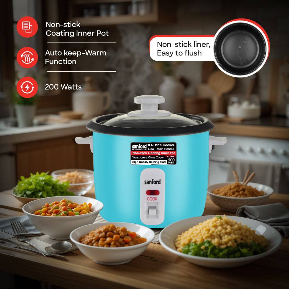 Sanford 400 ml Electric Rice Cooker  | SF1156RC - SANFORD MIDDLE EAST DWC L.L.C