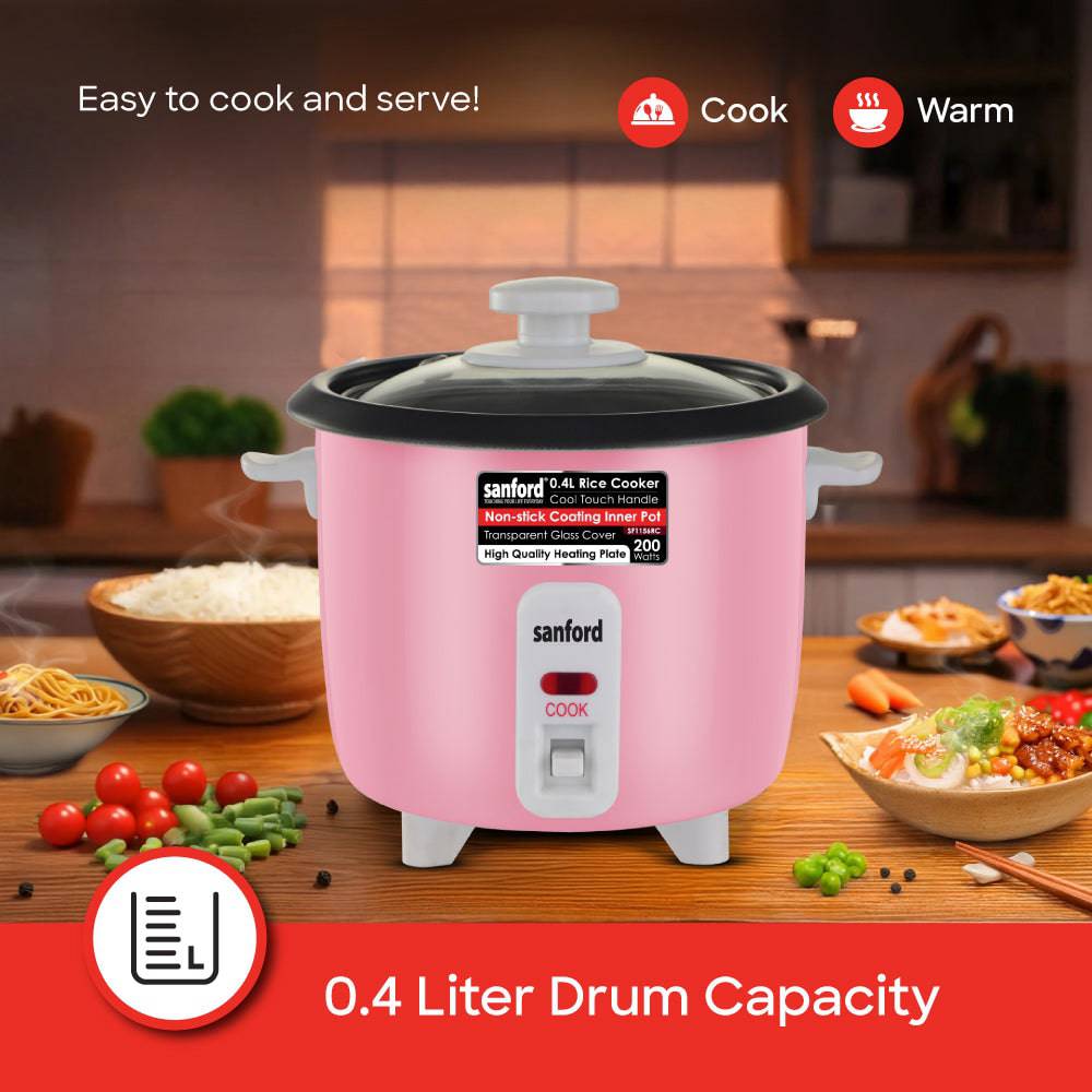 Sanford 400 ml Electric Rice Cooker  | SF1156RC - SANFORD MIDDLE EAST DWC L.L.C