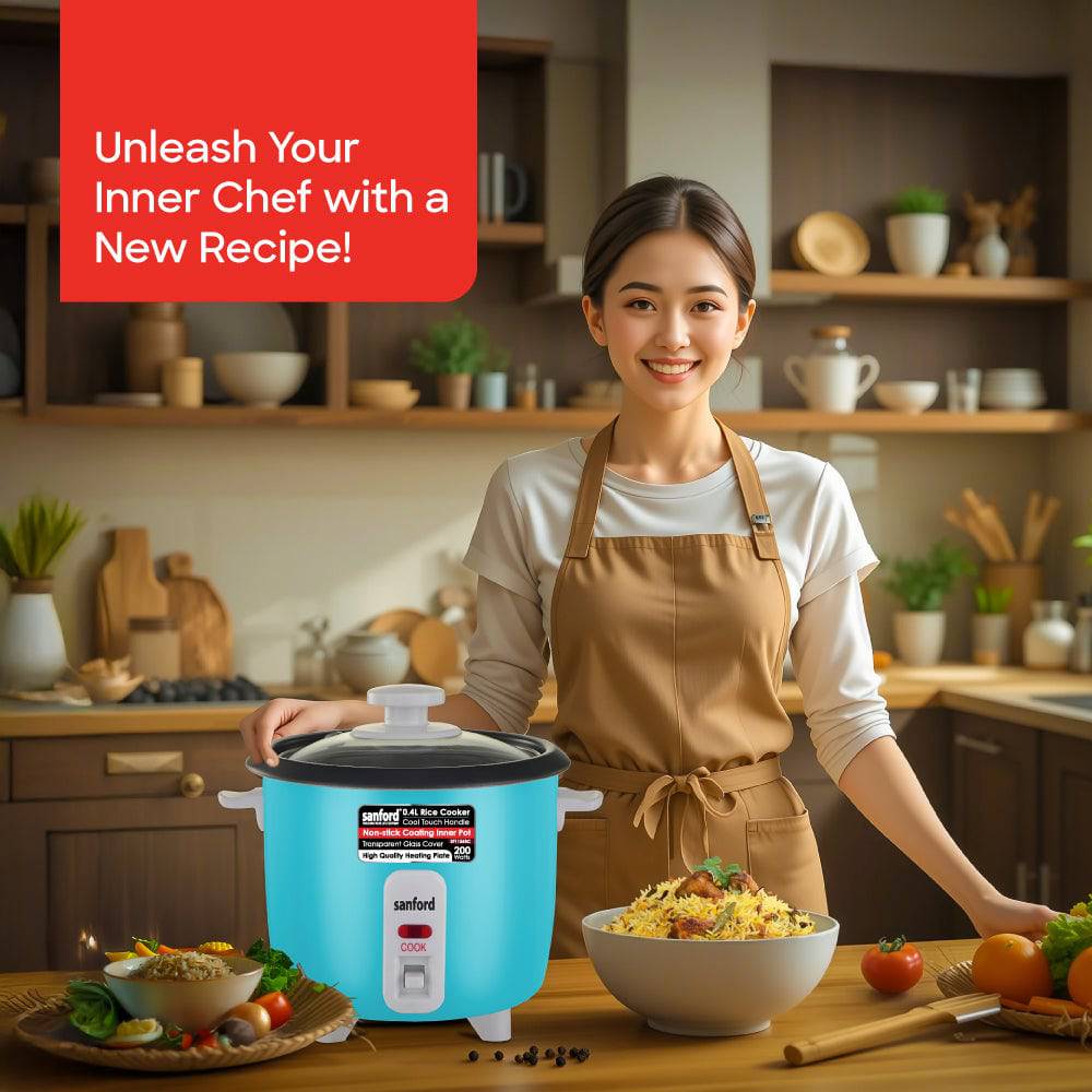 Sanford 400 ml Electric Rice Cooker  | SF1156RC - SANFORD MIDDLE EAST DWC L.L.C