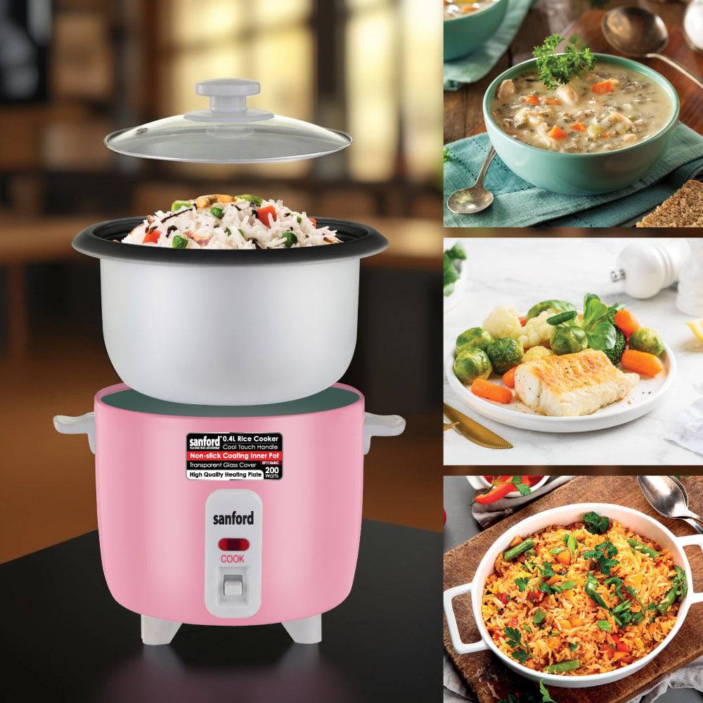 Sanford 400 ml Electric Rice Cooker  | SF1156RC - SANFORD MIDDLE EAST DWC L.L.C
