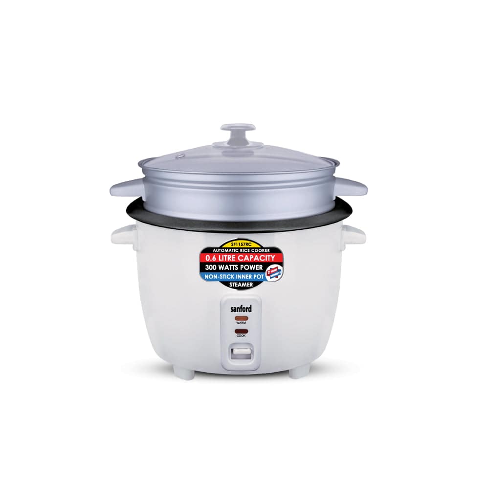 Sanford  600 ml Electric Rice Cooker With Steamer | SF1157RC - SANFORD MIDDLE EAST DWC L.L.C