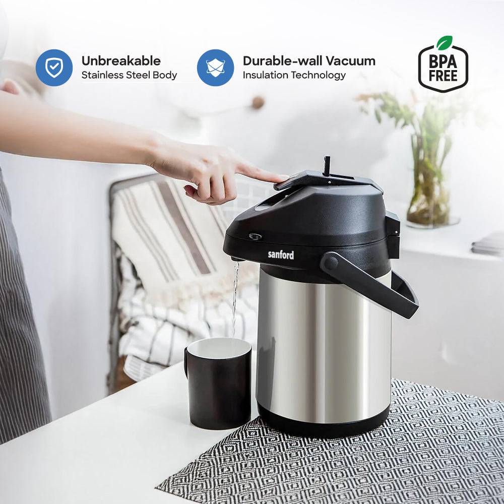 Sanford 3.0-Liter Stainless Steel Airpot Beverage Flask | SF169AVF-3.0L - SANFORD MIDDLE EAST DWC L.L.C