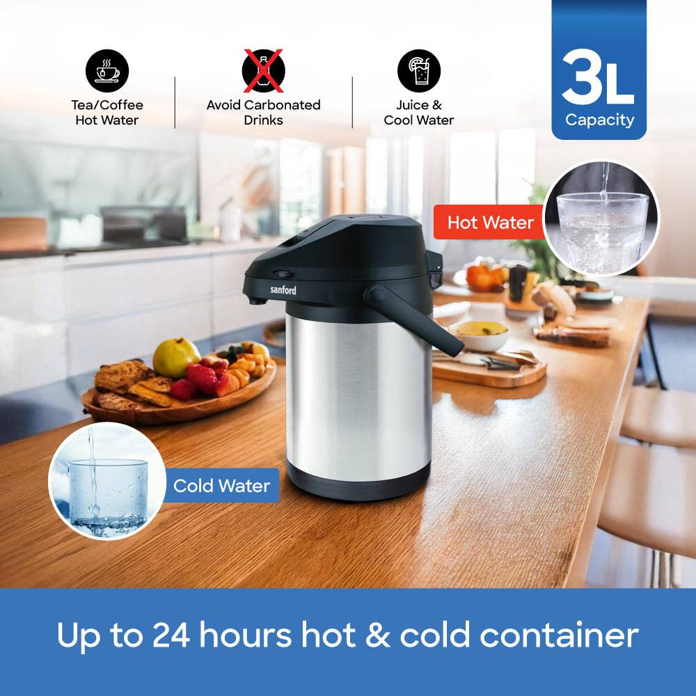 Sanford 3.0-Liter Stainless Steel Airpot Beverage Flask | SF169AVF-3.0L - SANFORD MIDDLE EAST DWC L.L.C