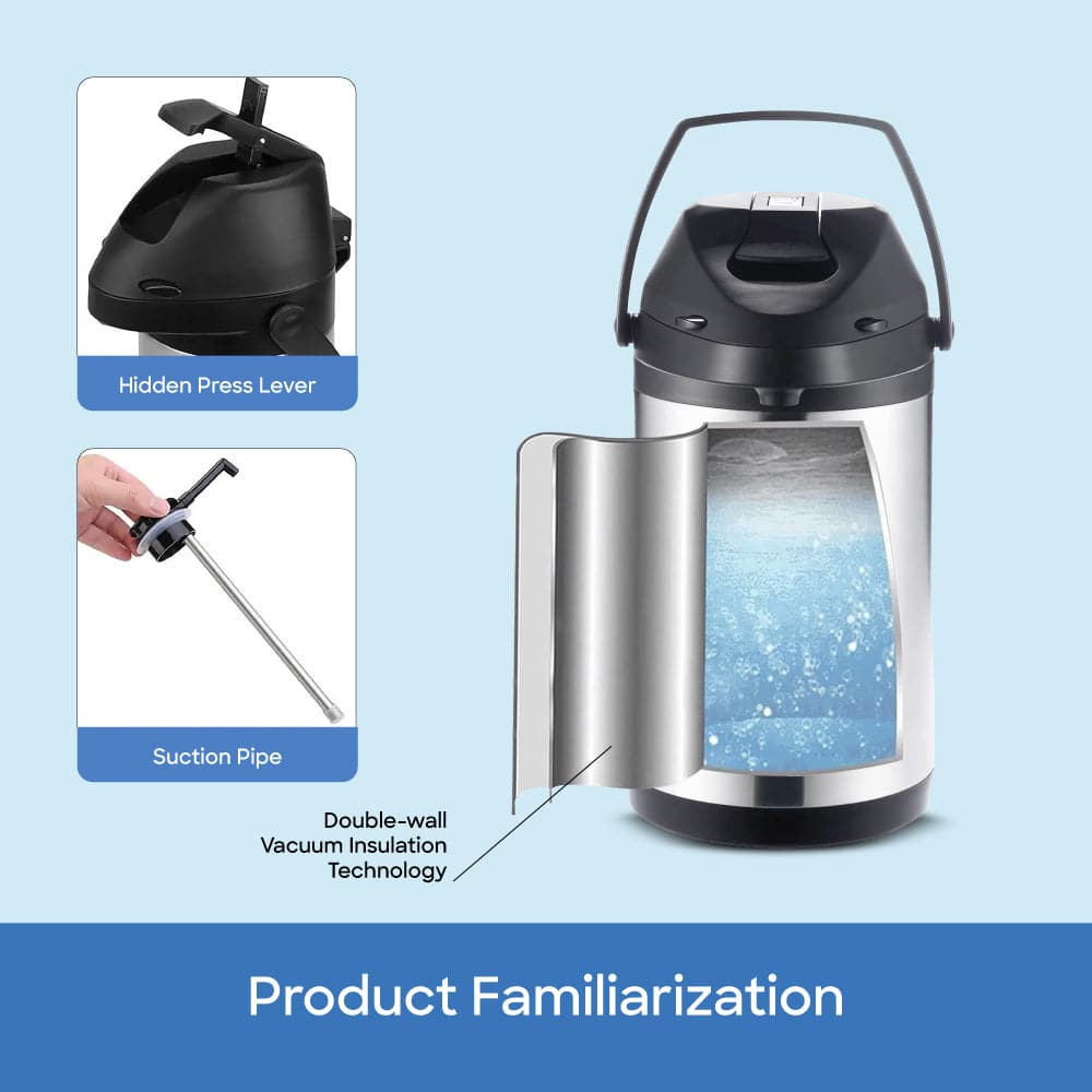 Sanford 3.0-Liter Stainless Steel Airpot Beverage Flask | SF169AVF-3.0L - SANFORD MIDDLE EAST DWC L.L.C