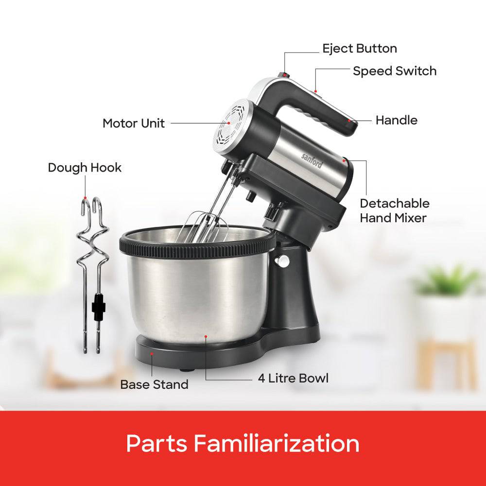 Sanford Multifunctional 4.0L Stand Mixer | SF1361SM - SANFORD MIDDLE EAST DWC L.L.C