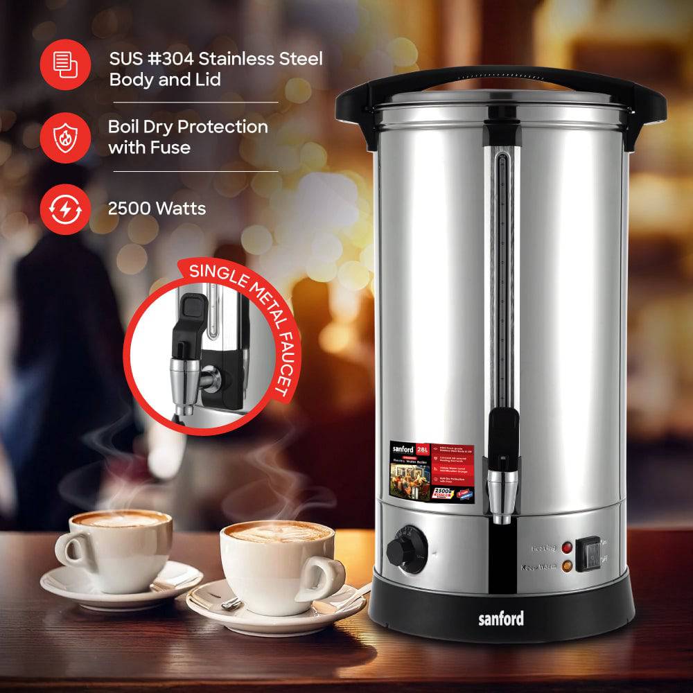 Sanford 28L Stainless Steel Electric Water Boiler | SF8200WB - SANFORD MIDDLE EAST DWC L.L.C